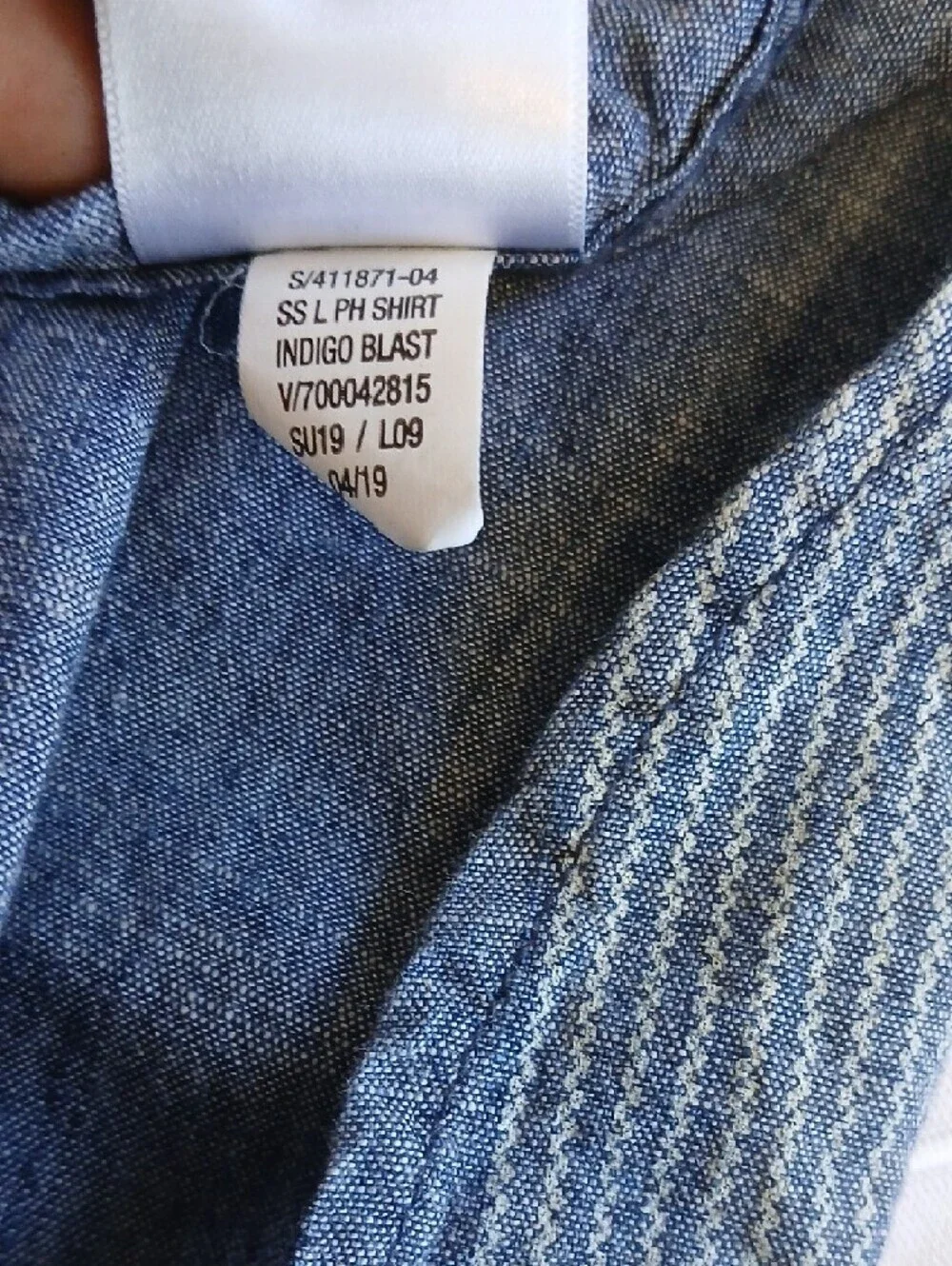 Old Navy Blue Striped Short-Sleeve Button-Down Shirt